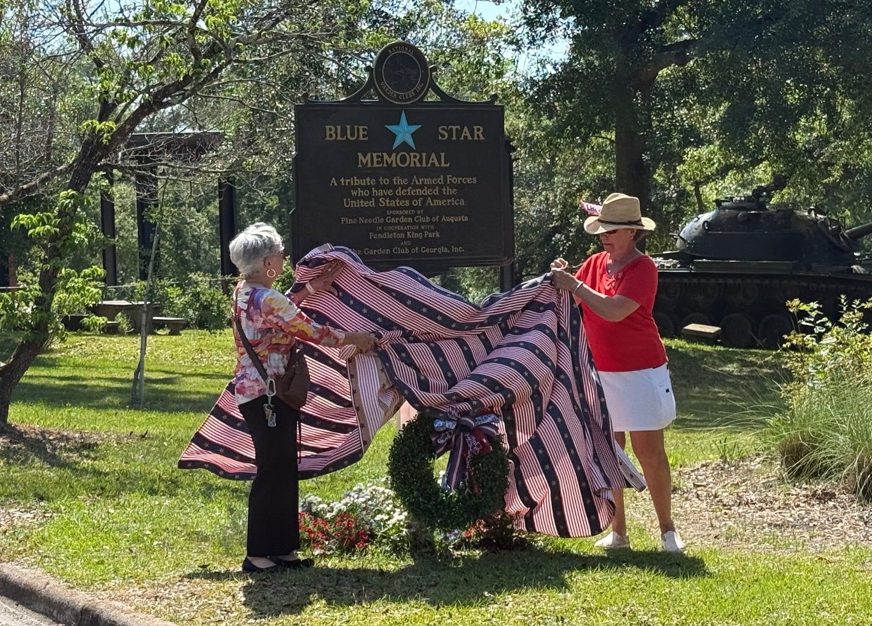 Pendleton King Blue Star Marker unveiled at Pendleton King Park on May 16 - Augusta ...